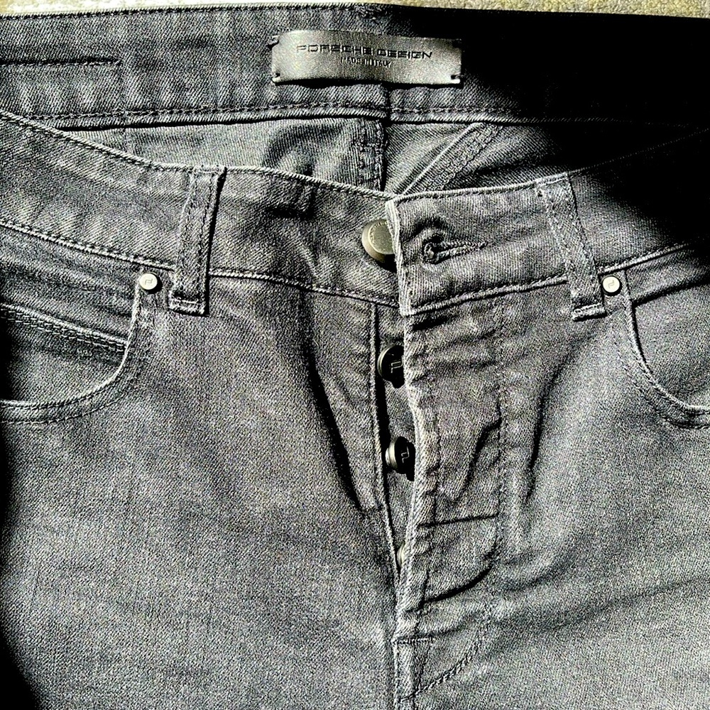 Porsche black jeans made in Italy. Purchased from Porsche store in Orange County